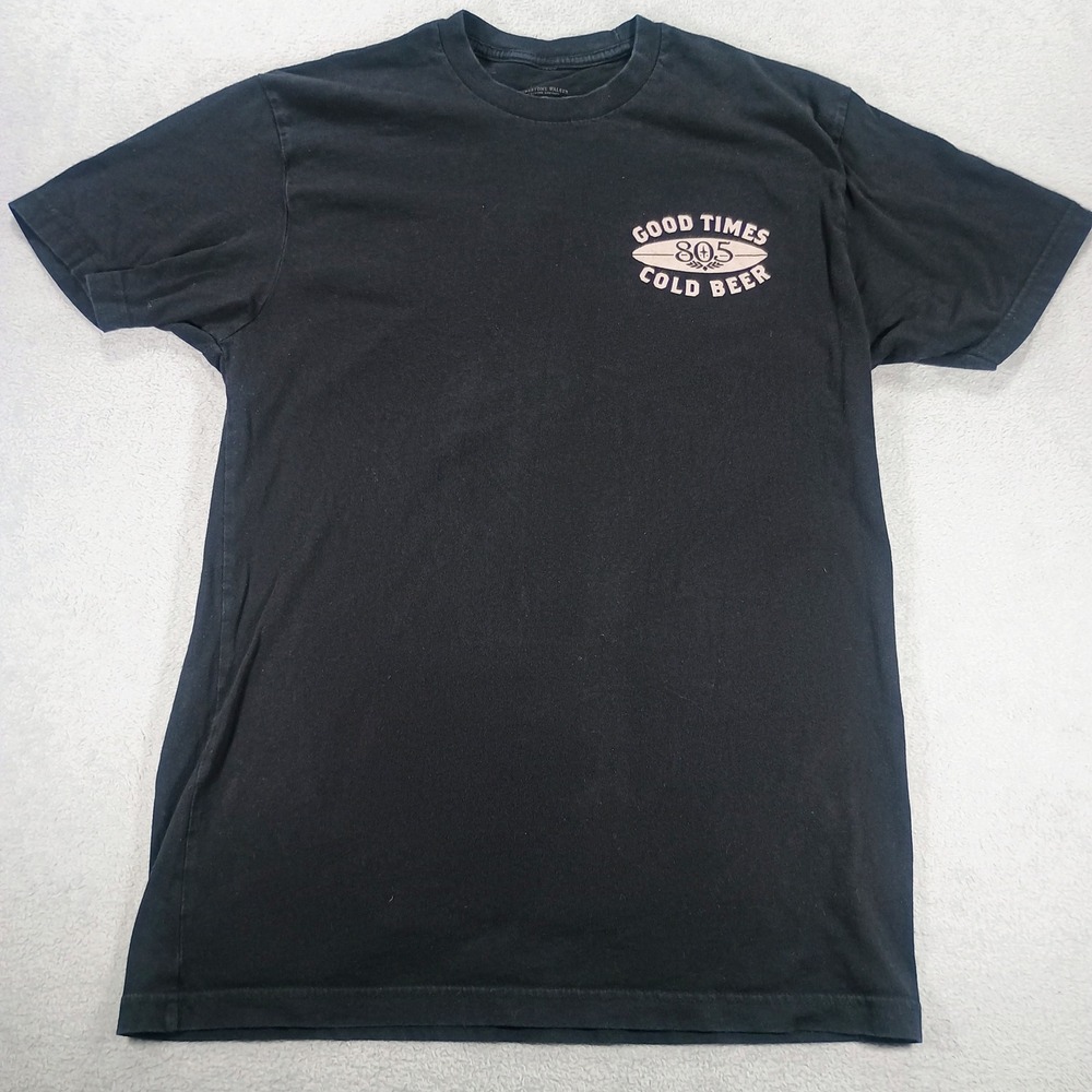 Firestone Walker Mens 805 Beer T-Shirt Black Medium Skeleton Surfer Graphic
